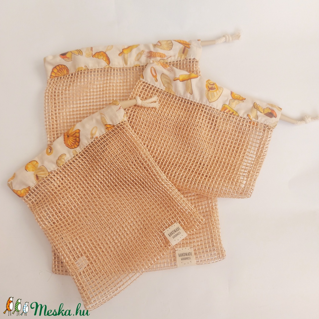 3 db-os bevásárló zsákok - táska & tok - bevásárlás & shopper táska - zöldség/gyümölcs zsák - Meska.hu