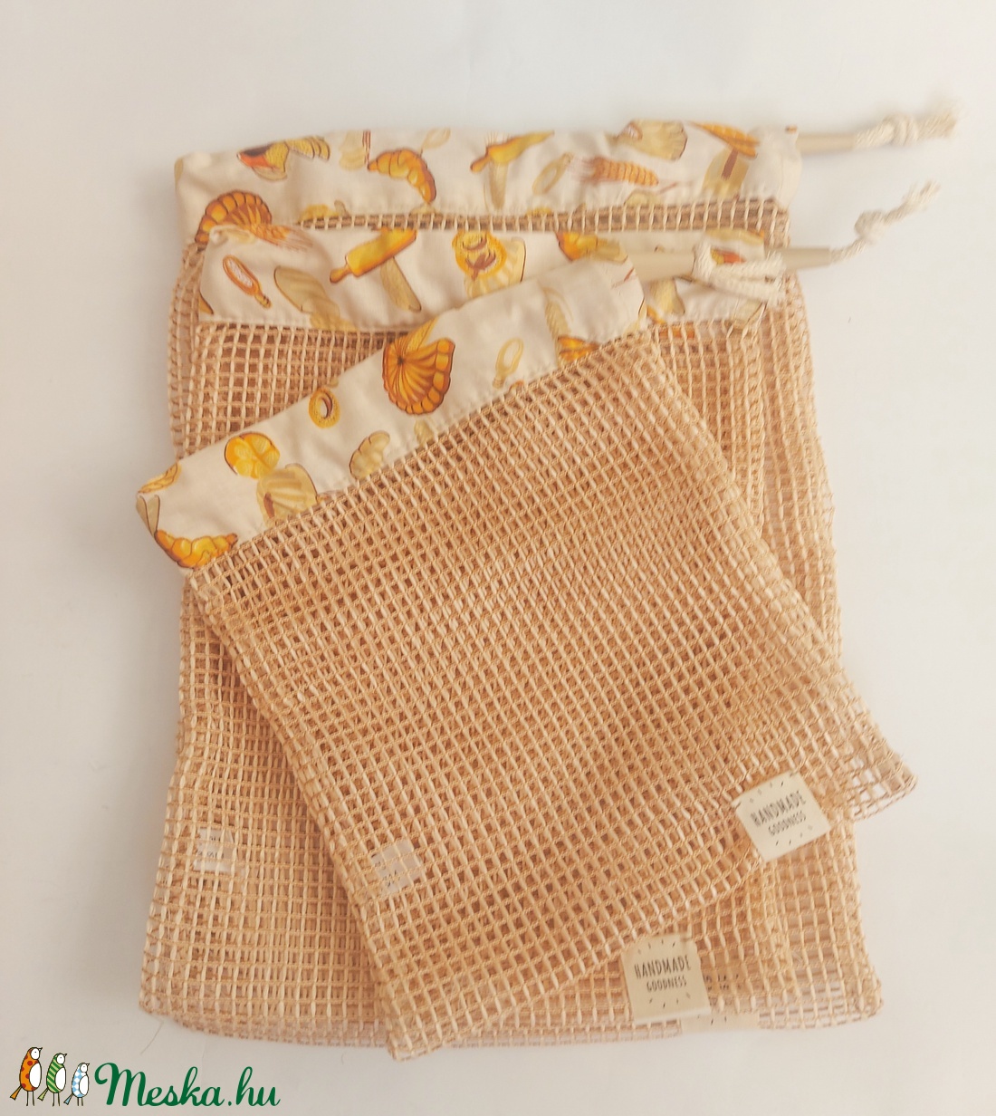 3 db-os bevásárló zsákok - táska & tok - bevásárlás & shopper táska - zöldség/gyümölcs zsák - Meska.hu