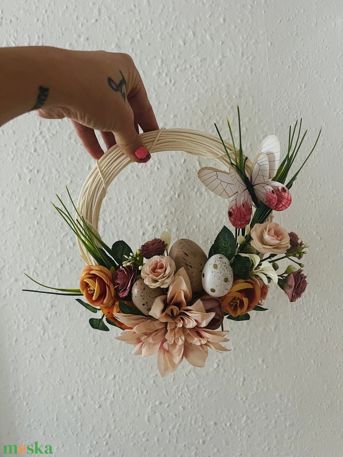 Tavaszi ajtókopogtató - otthon & életmód - dekoráció - ajtó- és ablak dekoráció - ajtódísz & kopogtató - Meska.hu