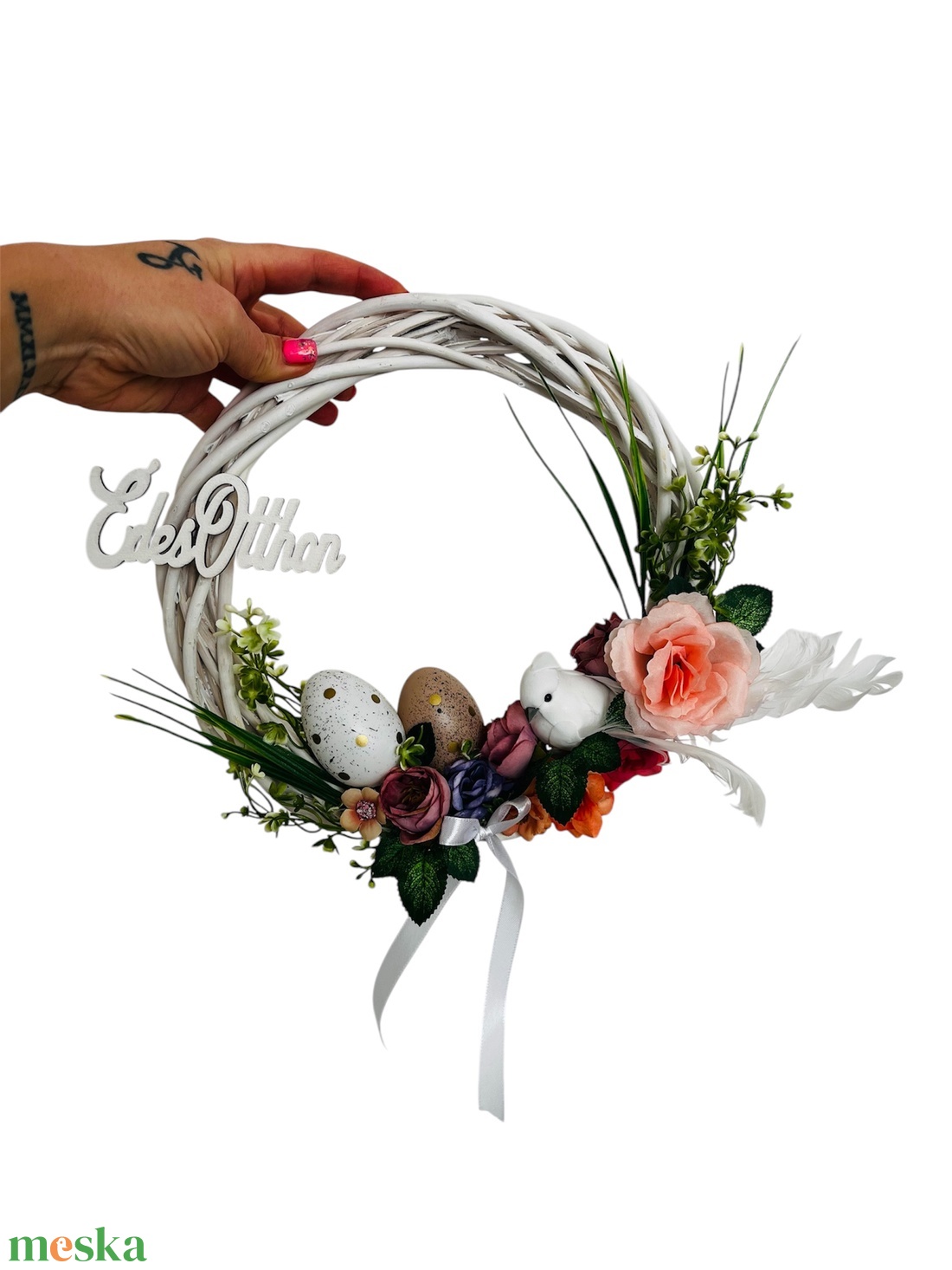 Édes otthon húsvéti  ajtókopogtató - otthon & életmód - dekoráció - ajtó- és ablak dekoráció - ablakdísz - Meska.hu