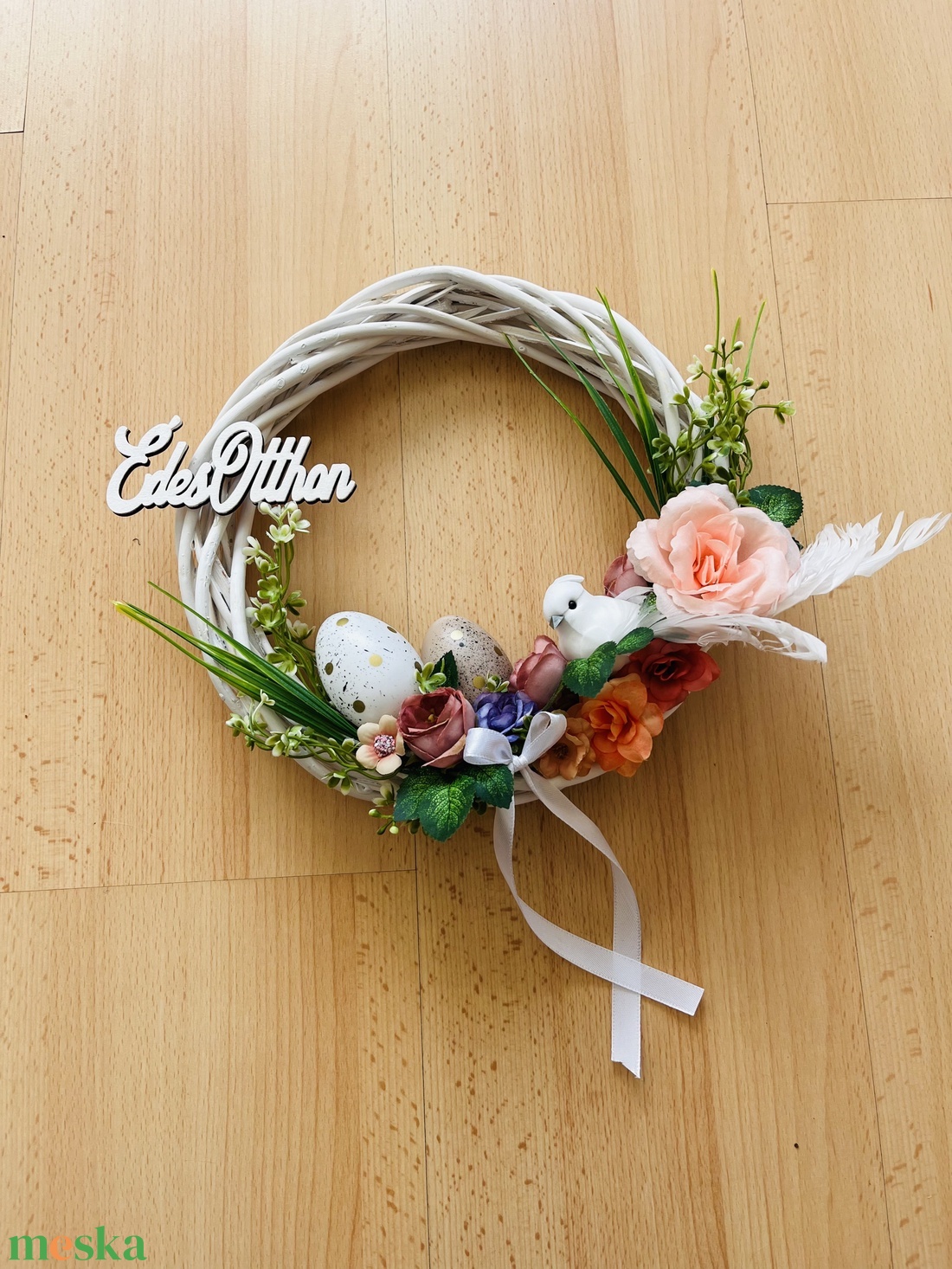 Édes otthon húsvéti  ajtókopogtató - otthon & életmód - dekoráció - ajtó- és ablak dekoráció - ablakdísz - Meska.hu