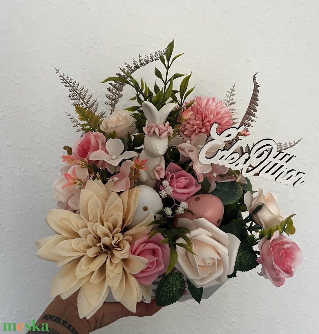 Tavaszi asztal dísz  - otthon & életmód - dekoráció - asztal és polc dekoráció - asztaldísz - Meska.hu