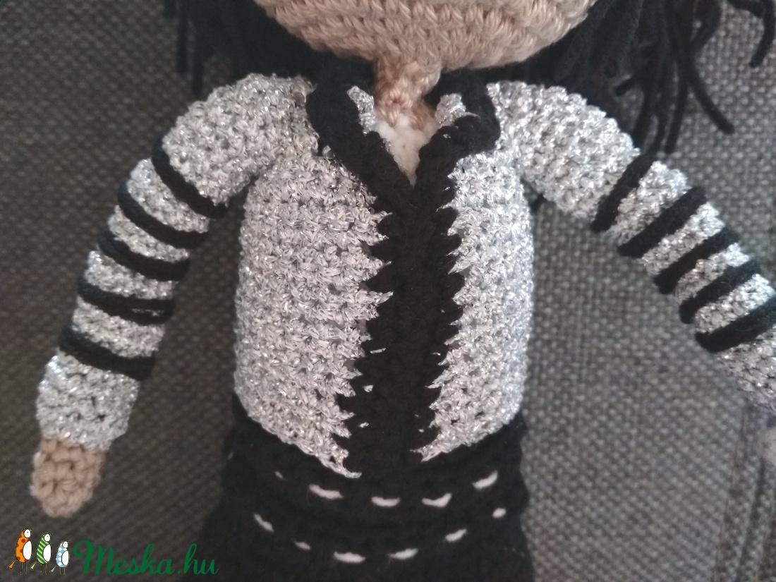 Horgolt Michael Jackson baba - művészet - textilkép - egyéb - Meska.hu Horgolt Michael Jackson baba - művészet - textilkép - egyéb - Meska.hu