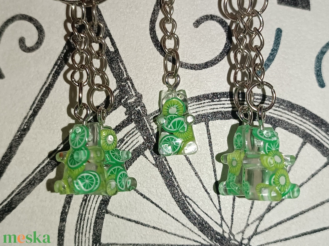 Gumimaci kulcstartó zöld - táska & tok - kulcstartó & táskadísz - kulcstartó - Meska.hu Gumimaci kulcstartó zöld - táska & tok - kulcstartó & táskadísz - kulcstartó - Meska.hu