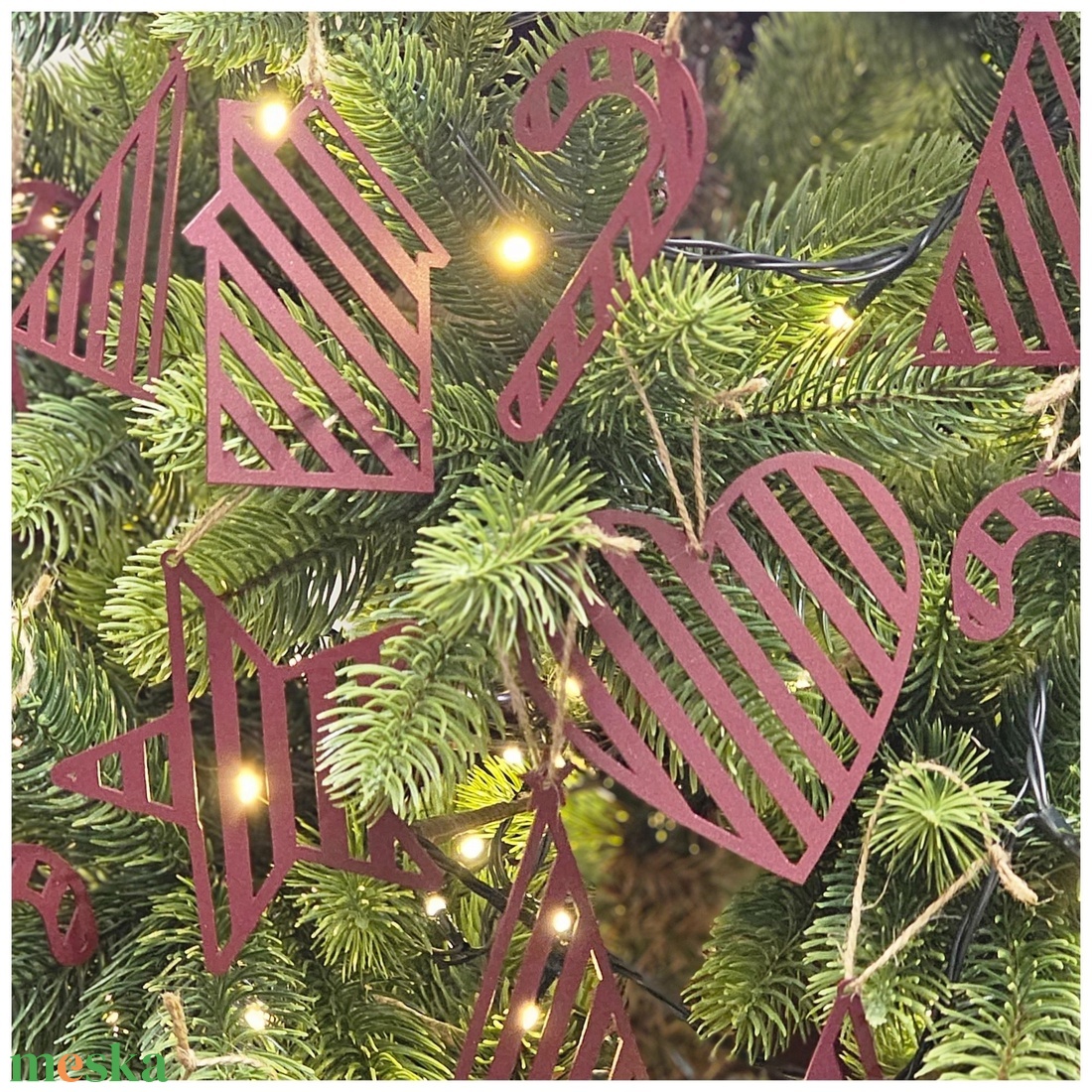 Karácsonyfadíszek - 25 db-os burgundi vörös szett - karácsony - karácsonyi lakásdekoráció - karácsonyfadíszek - Meska.hu