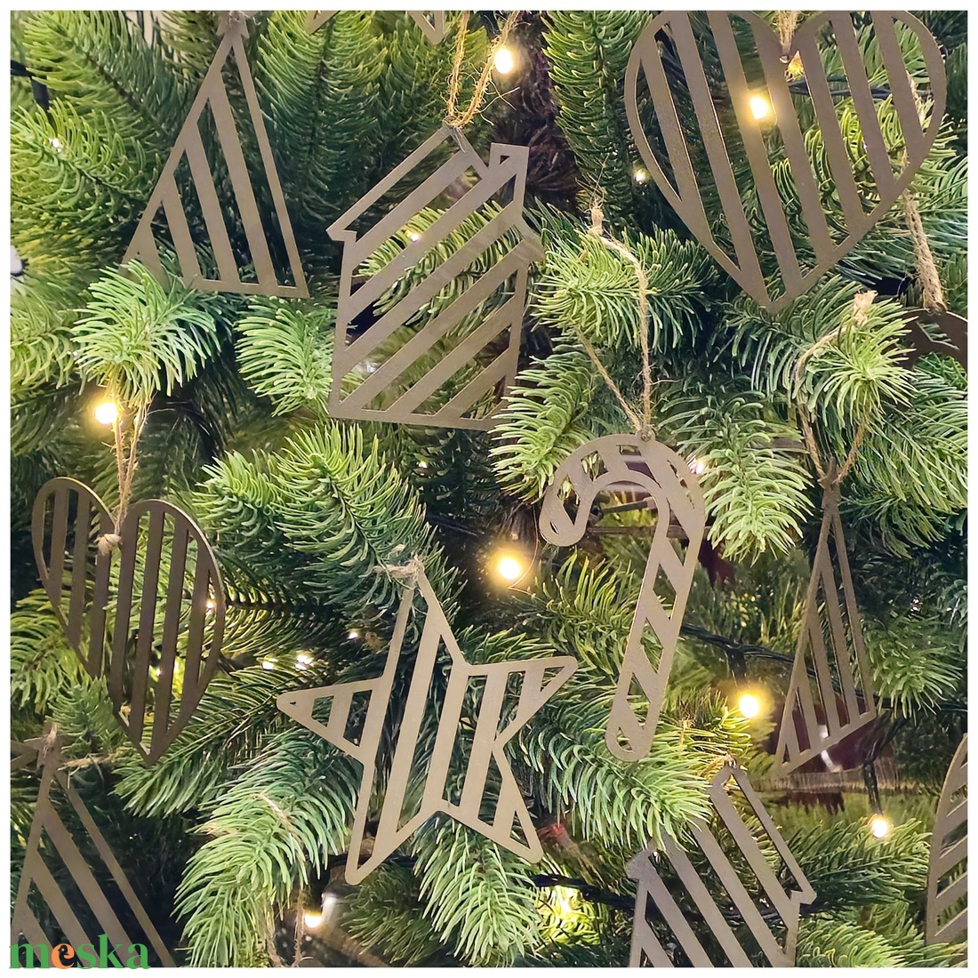 Karácsonyfadíszek - 25 db-os khaki bronz szett - karácsony - karácsonyi lakásdekoráció - karácsonyfadíszek - Meska.hu
