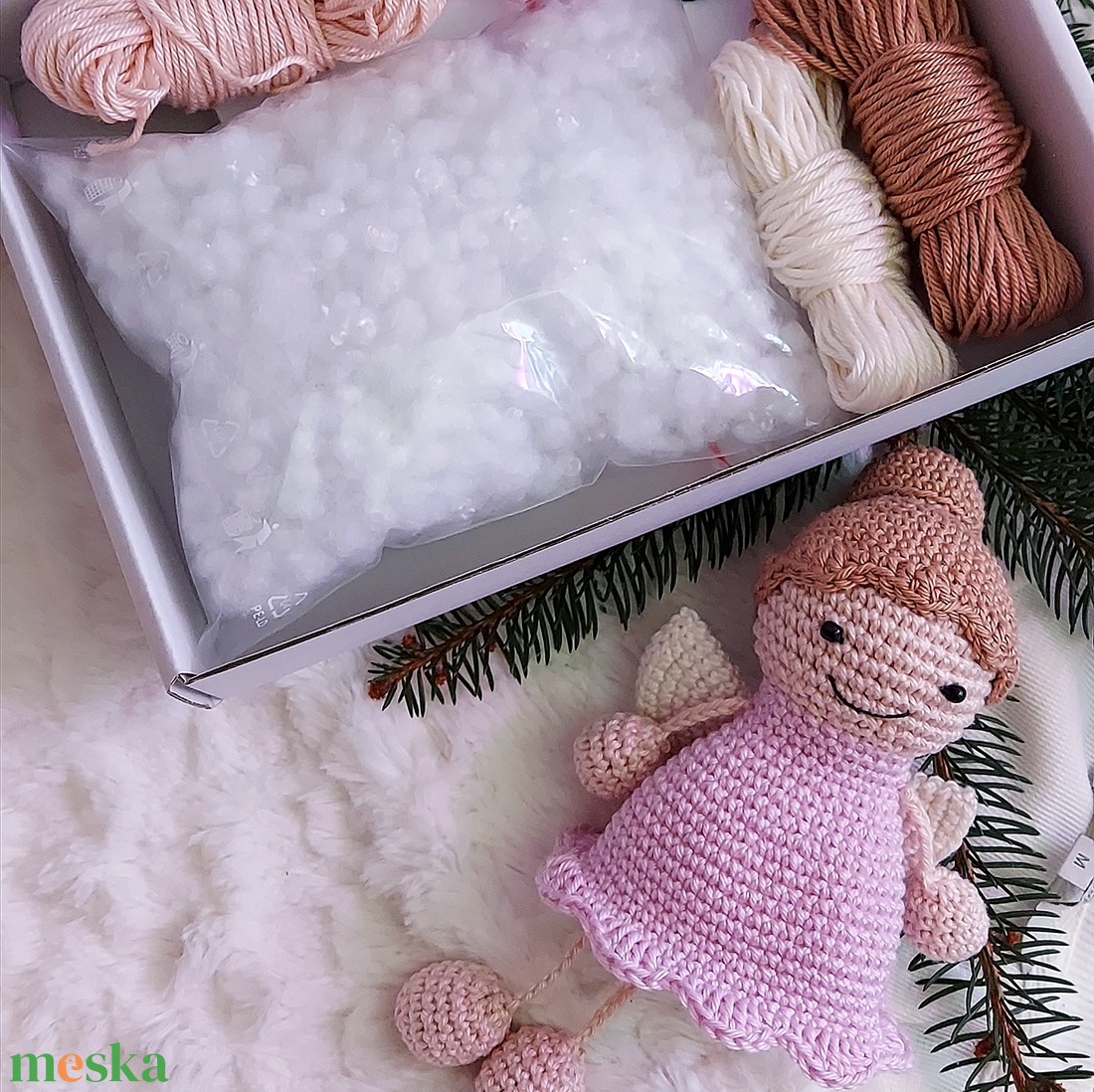 Varázsalatos angyalka horgoló doboz - diy (csináld magad) - egységcsomag - Meska.hu Varázsalatos angyalka horgoló doboz - diy (csináld magad) - egységcsomag - Meska.hu