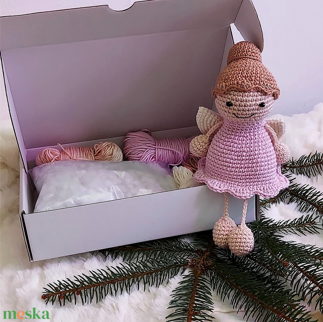 Varázsalatos angyalka horgoló doboz - diy (csináld magad) - egységcsomag - Meska.hu Varázsalatos angyalka horgoló doboz - diy (csináld magad) - egységcsomag - Meska.hu