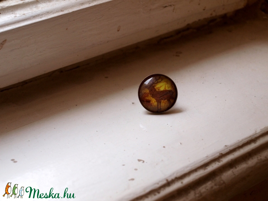 AKCIÓ! Szarvas - vintage gyűrű (25mm)  -  - Meska.hu