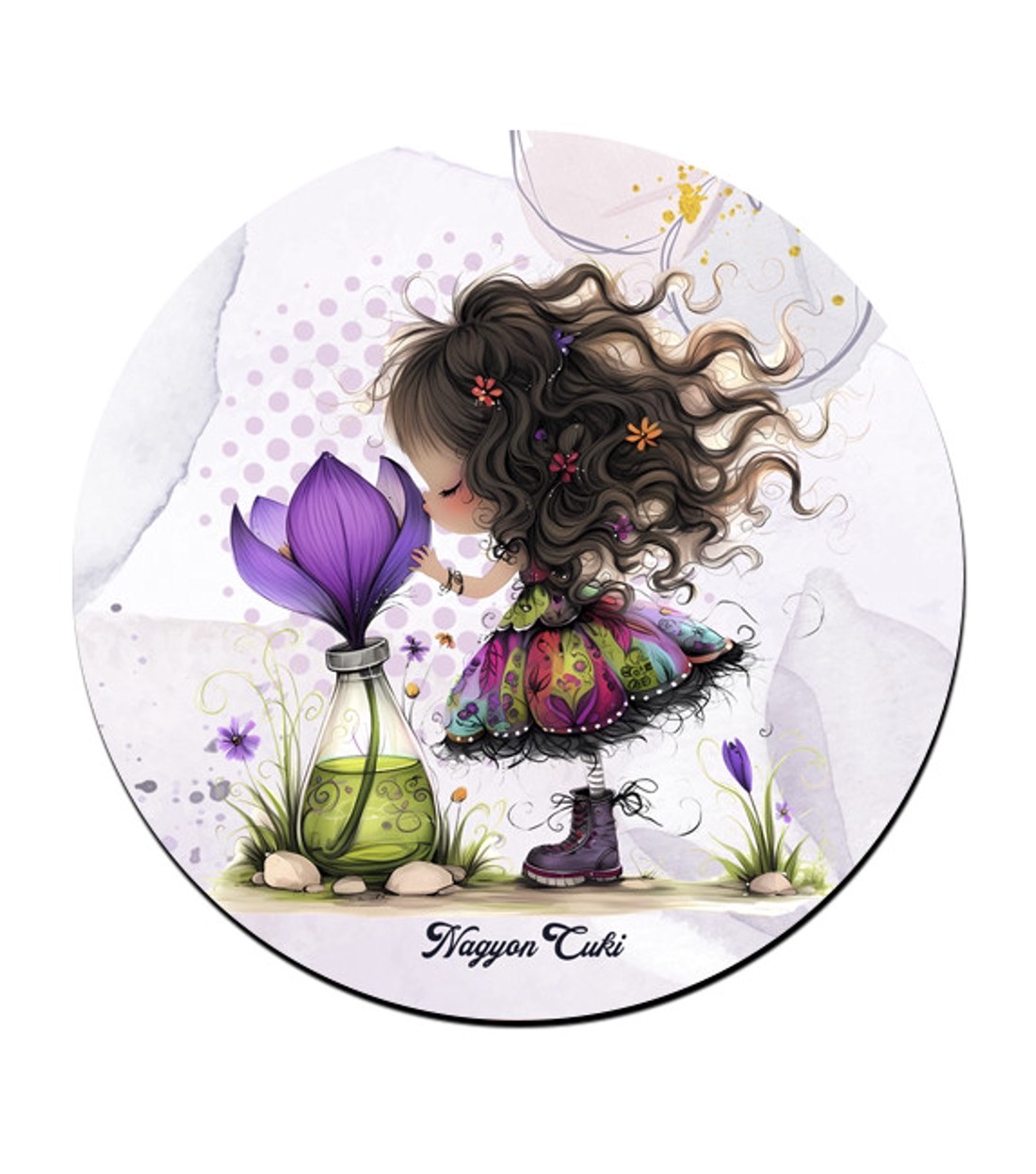 Kedves krókusz virágos tündér pohár alátét -  - Meska.hu