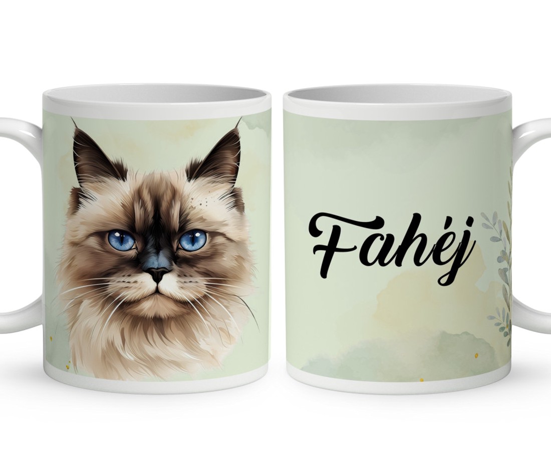 Névvel kérhető - Himalája macska portré mintás bögre - otthon & életmód - konyhafelszerelés, tálalás - tálalás - bögre & csésze - Meska.hu