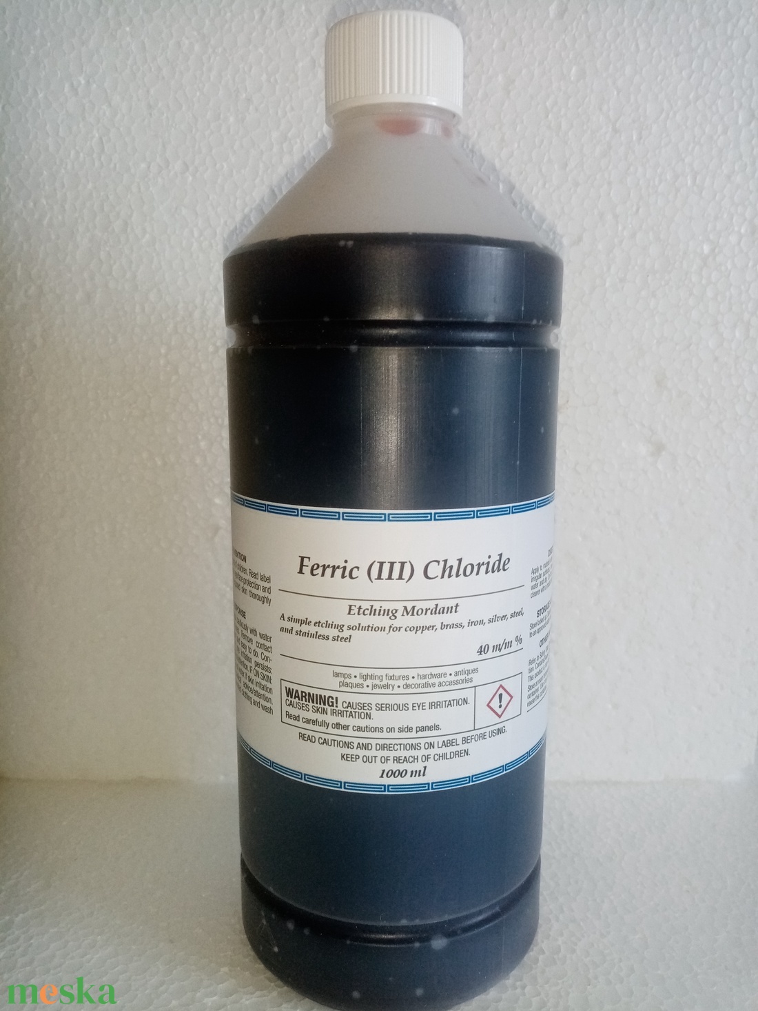 Vasklorid , Ferric (III)Chloride, fém maratószer, etching mordant 1000 ml - kellékek & szerszámok - vegyes alapanyag - egyéb alapanyag - Meska.hu Vasklorid , Ferric (III)Chloride, fém maratószer, etching mordant 1000 ml - kellékek & szerszámok - vegyes alapanyag - egyéb alapanyag - Meska.hu