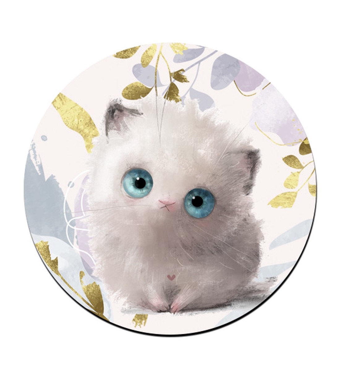 A nevem Hógolyó - Cuki cicus mintás bögre alátét -  - Meska.hu