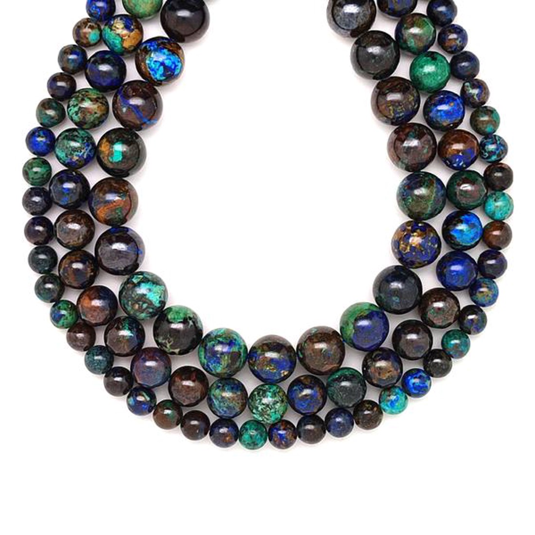 Azurit Malachit golyó 10mm � ékszerkészítő alapanyag (füzér) - kellékek & szerszámok - ásvány alapanyag - ásványfüzér - Meska.hu