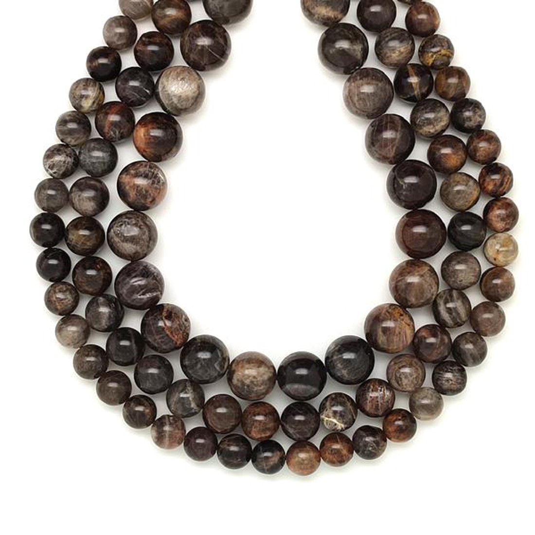 Holdkő sötét barna golyó 6-7mm  ékszerkészítő alapanyag (füzér) - kellékek & szerszámok - ásvány alapanyag - ásványfüzér - Meska.hu