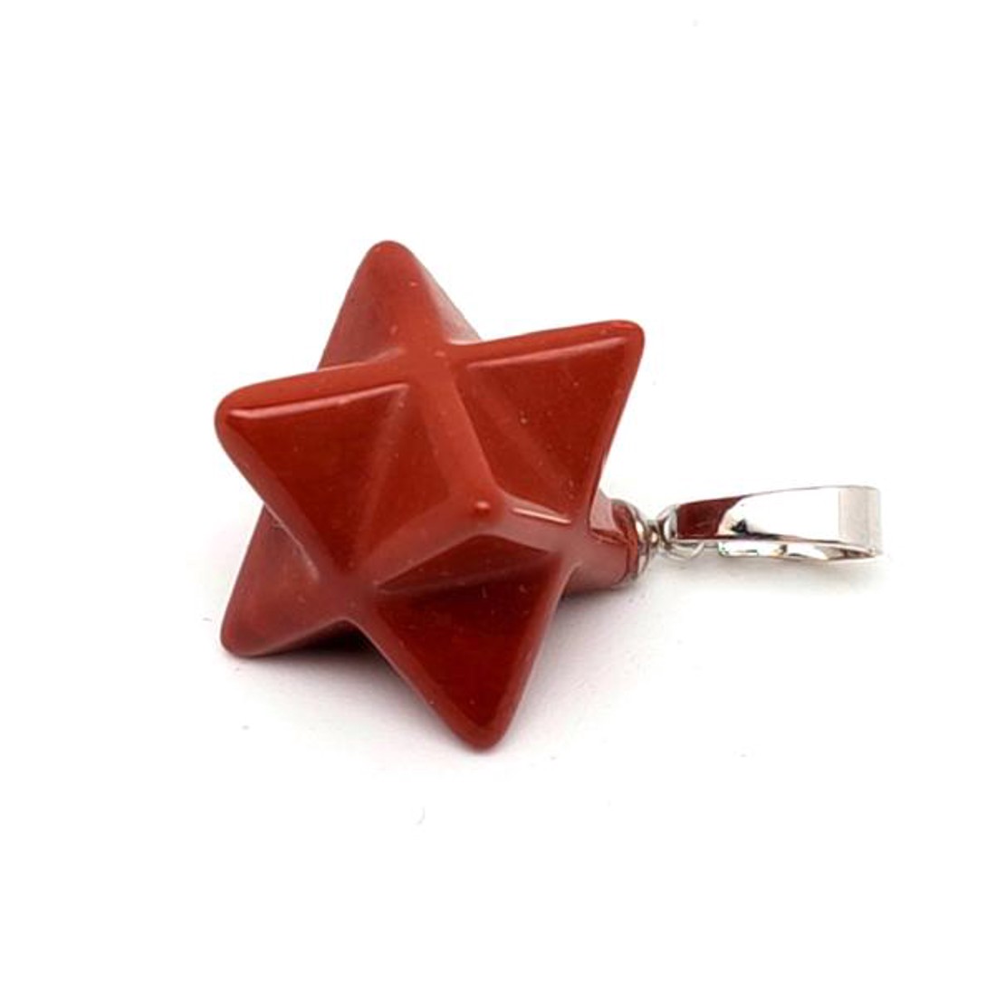 Merkaba medál Jáspis vörös 2x2cm - ékszer - nyaklánc - medál - Meska.hu