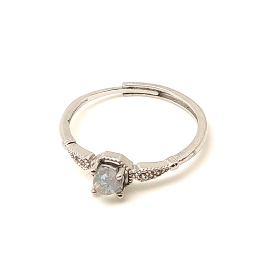 Védelmező labradorit ásvány gyűrű állítható 4mm - ékszer - gyűrű - Meska.hu