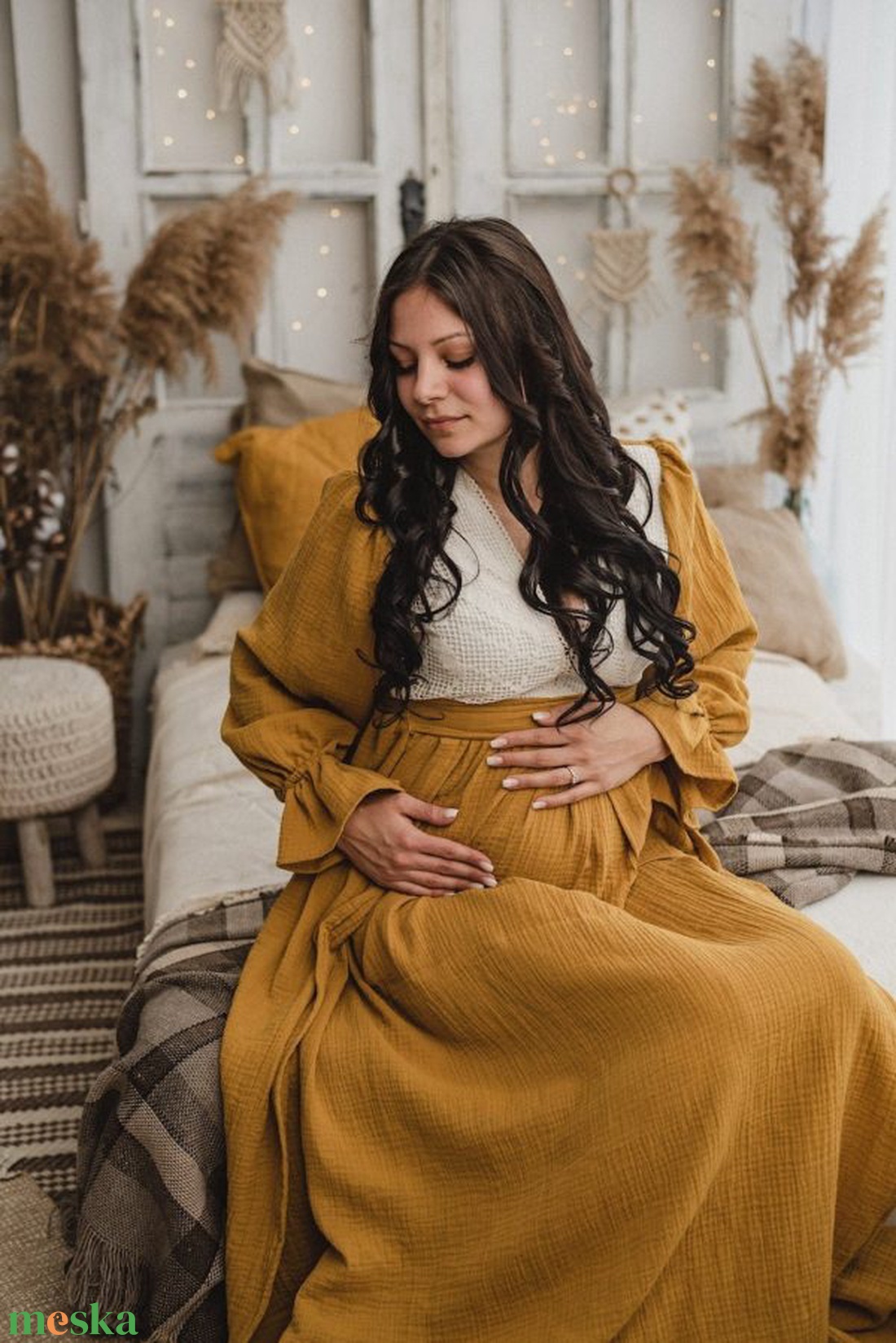 Trisha boho kismama ruha - ruha & divat - női ruha - kismamaruha - Meska.hu