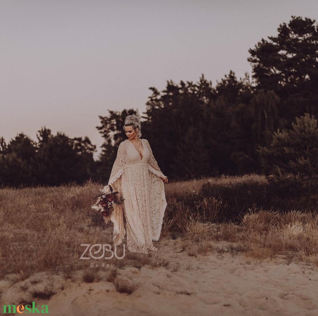 Calliope Csipke Ruha - esküvő - ruha - menyasszonyi ruha - Meska.hu