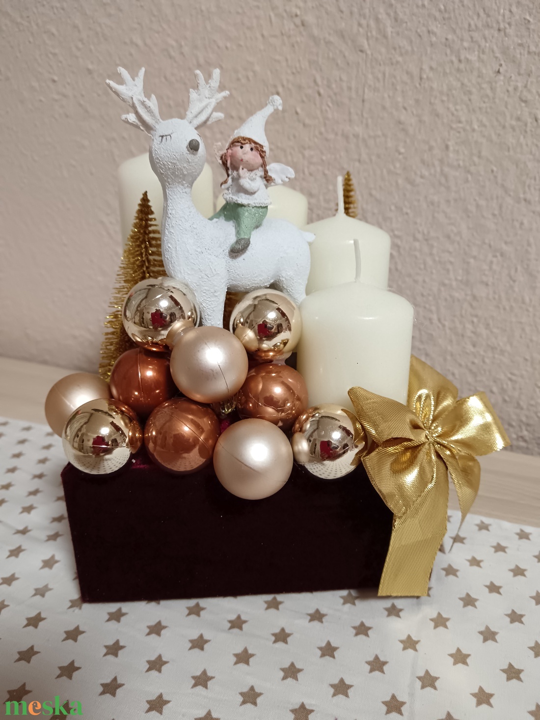 Mesés adventi asztali dísz  - karácsony - adventi díszek - adventi koszorú - Meska.hu