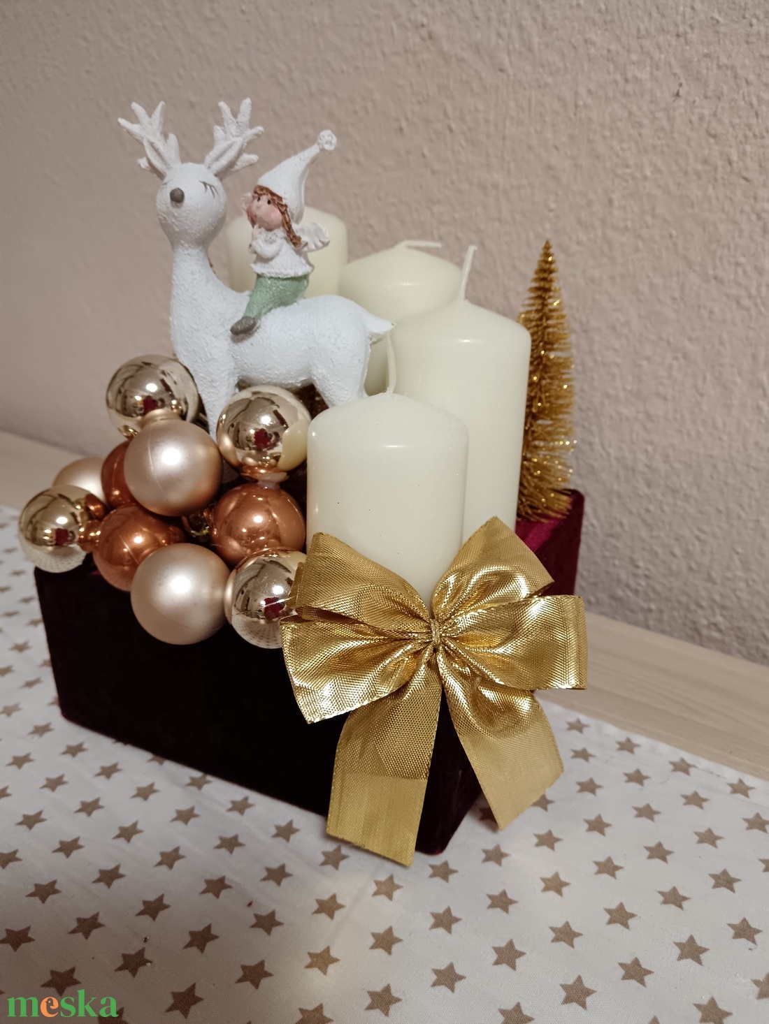 Mesés adventi asztali dísz  - karácsony - adventi díszek - adventi koszorú - Meska.hu