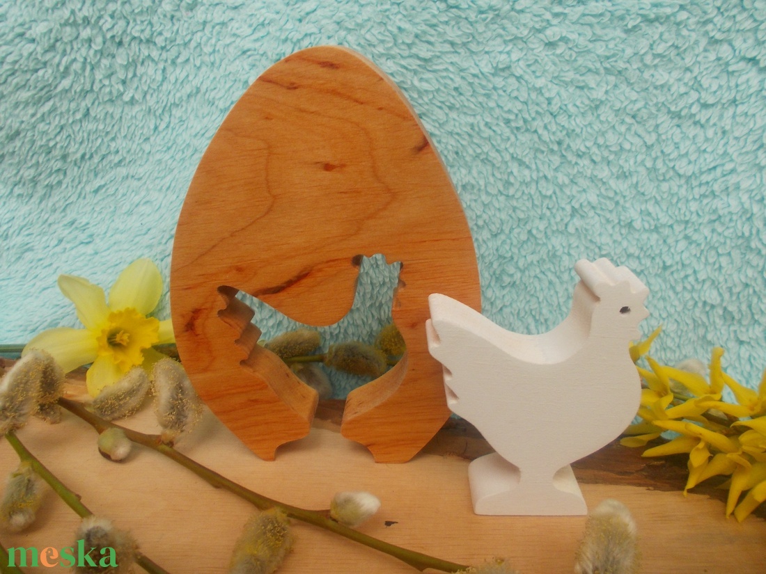 Fa tyúk tojásban - otthon & életmód - dekoráció - asztal és polc dekoráció - asztaldísz - Meska.hu