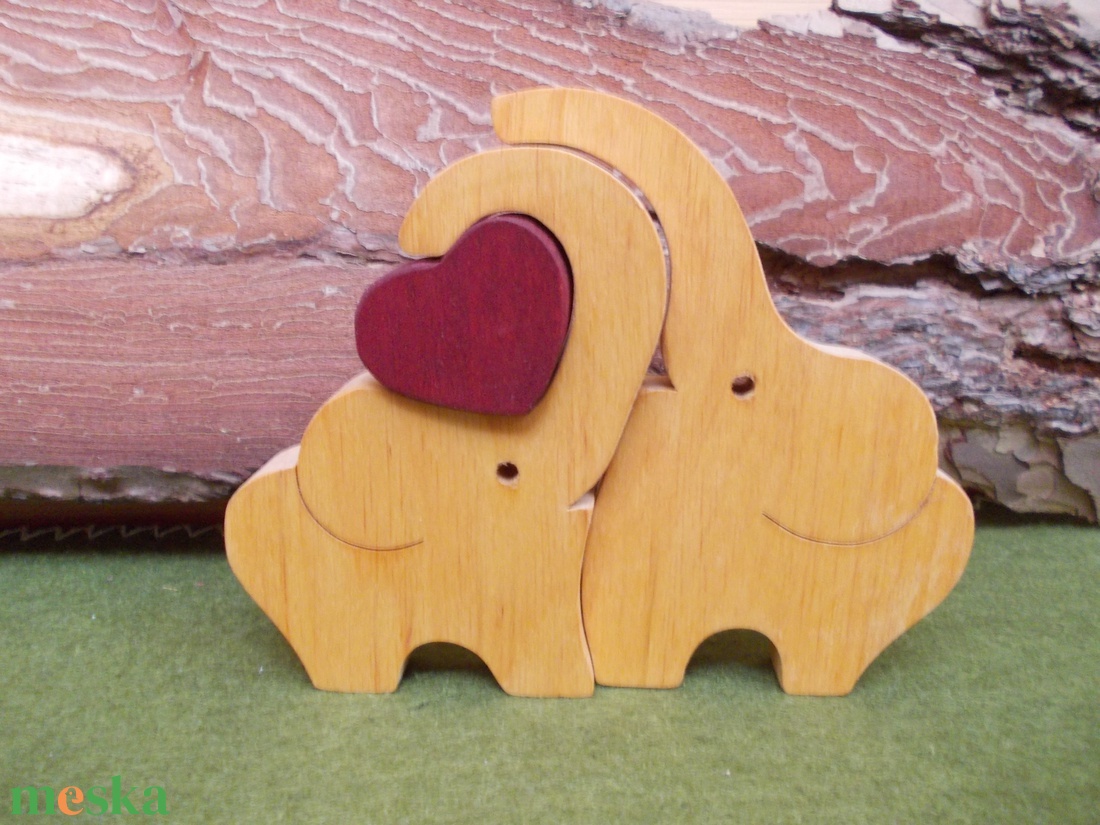 Elefántok szívvel - otthon & életmód - dekoráció - dísztárgy - Meska.hu