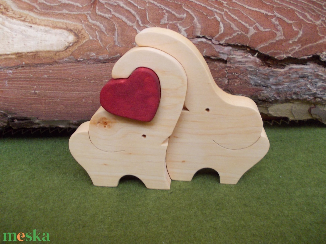 Elefántok szívvel - otthon & életmód - dekoráció - dísztárgy - Meska.hu