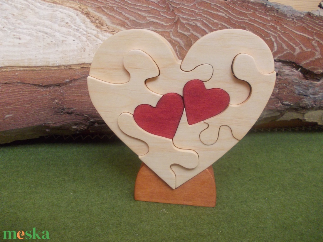 Szíves kirakó - játék & sport - puzzle - 3d puzzle - Meska.hu