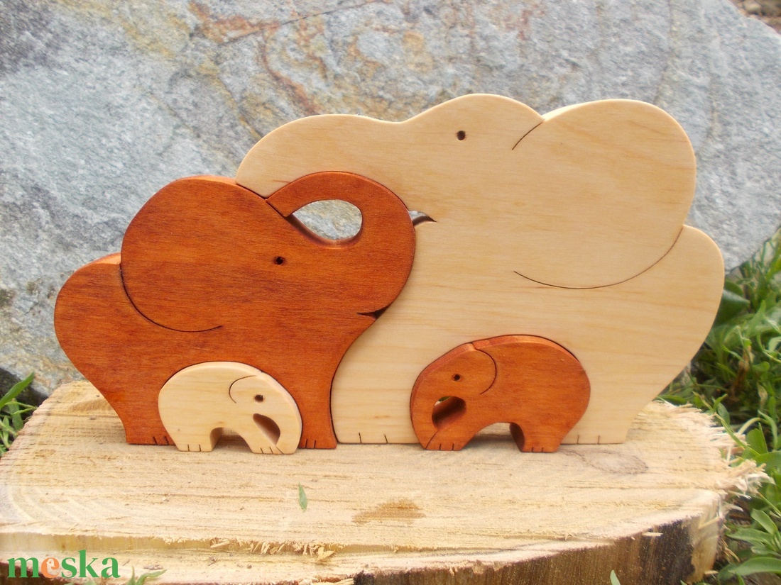 Elefánt család - otthon & életmód - dekoráció - dísztárgy - Meska.hu