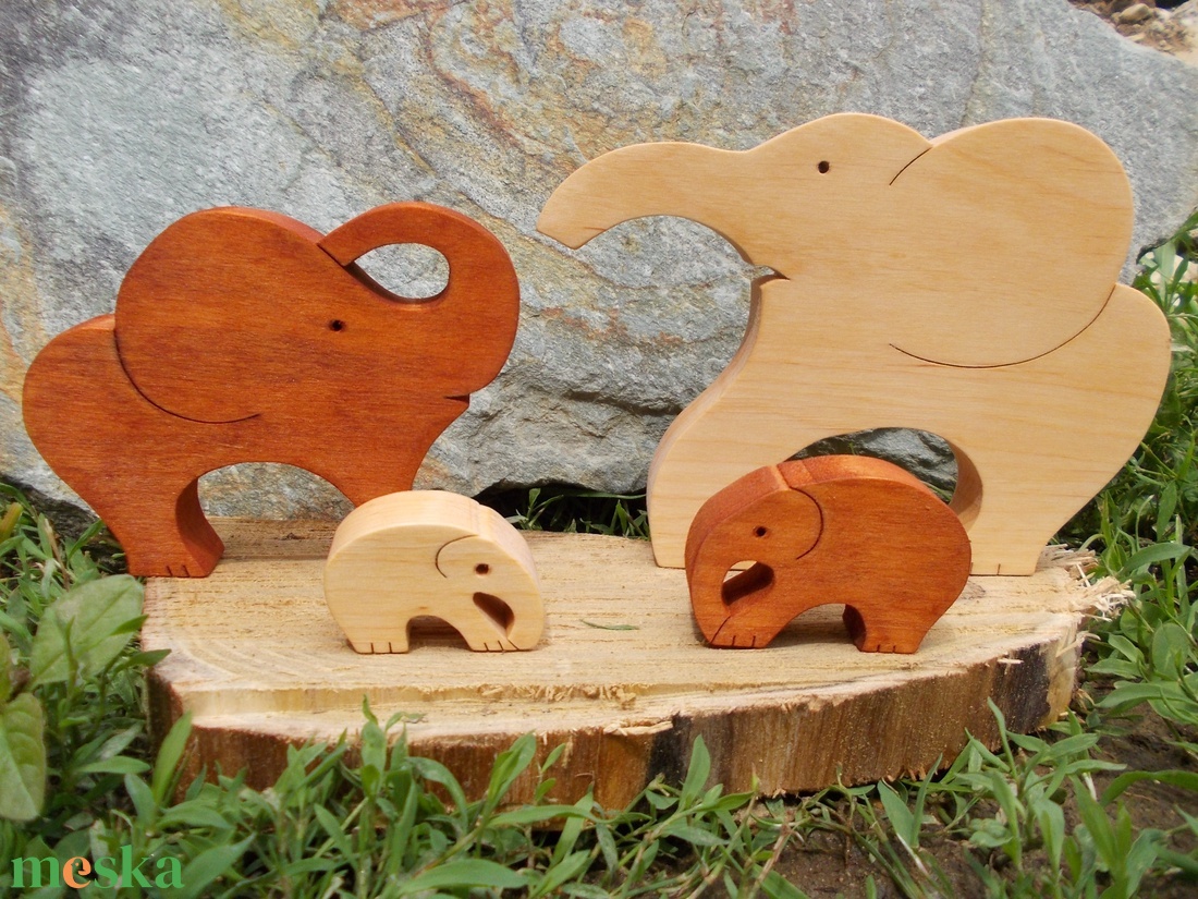 Elefánt család - otthon & életmód - dekoráció - dísztárgy - Meska.hu