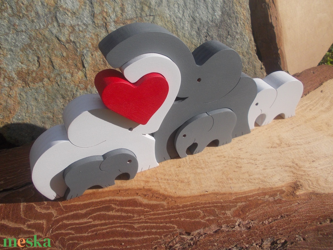 Elefánt család színes - játék & sport - plüssállat & játékfigura - elefánt - Meska.hu