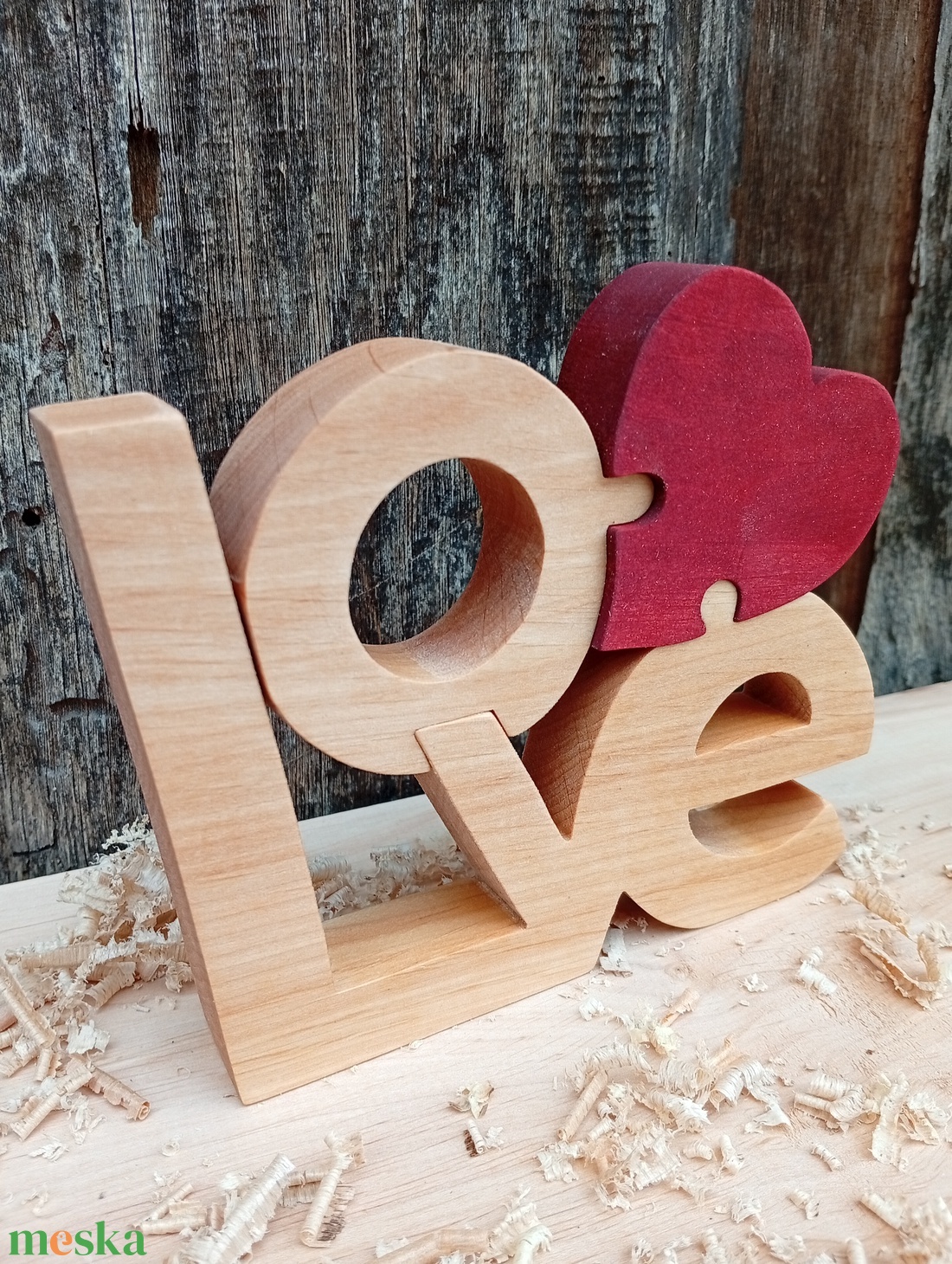  LOVE felirat szívvel - otthon & életmód - dekoráció - dísztárgy - Meska.hu