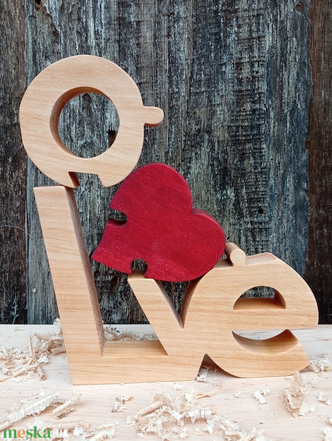  LOVE felirat szívvel - otthon & életmód - dekoráció - dísztárgy - Meska.hu