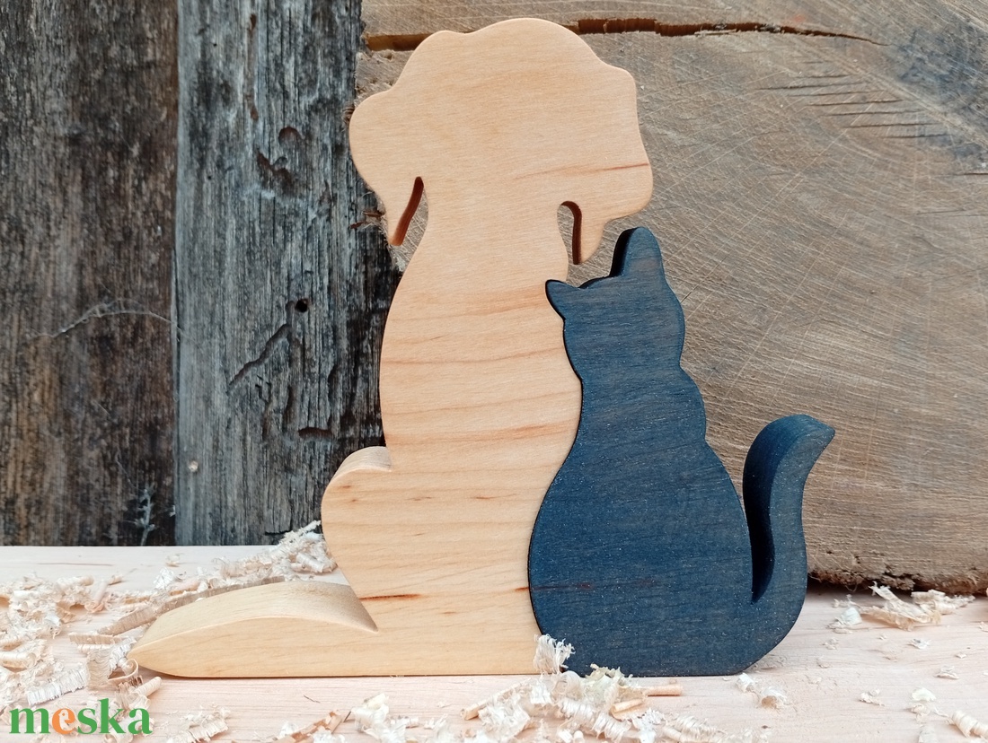 Kutya és macska  - otthon & életmód - dekoráció - dísztárgy - Meska.hu