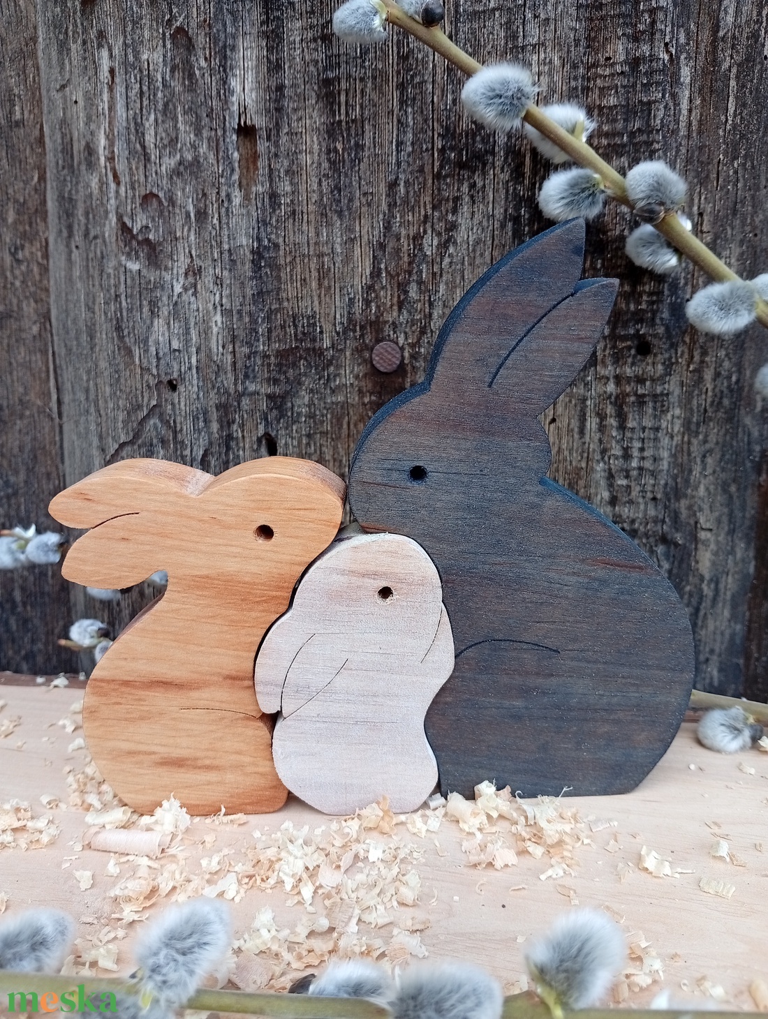 Nyúl család - otthon & életmód - dekoráció - dekoratív figurák és szobrok - Meska.hu