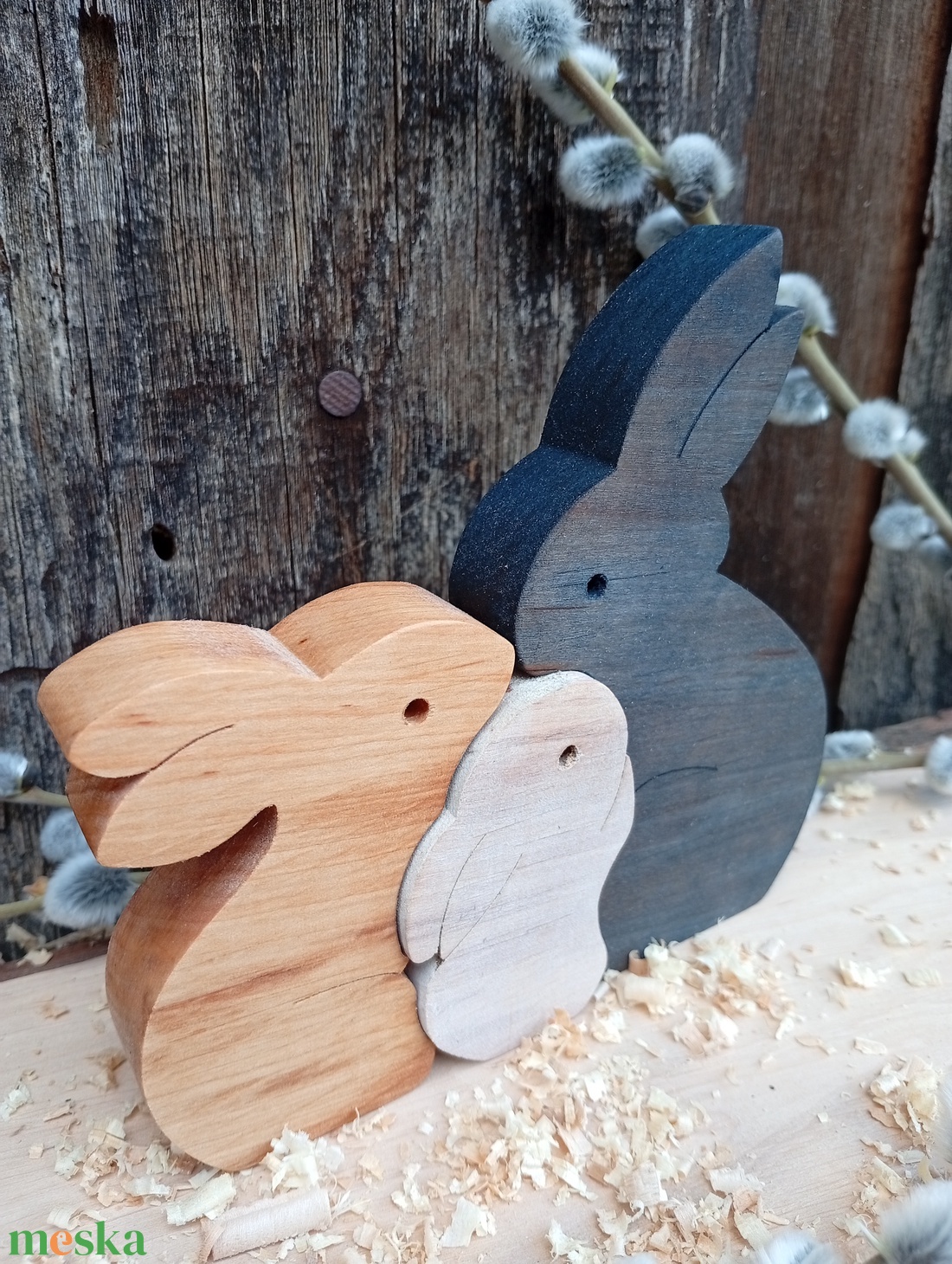 Nyúl család - otthon & életmód - dekoráció - dekoratív figurák és szobrok - Meska.hu