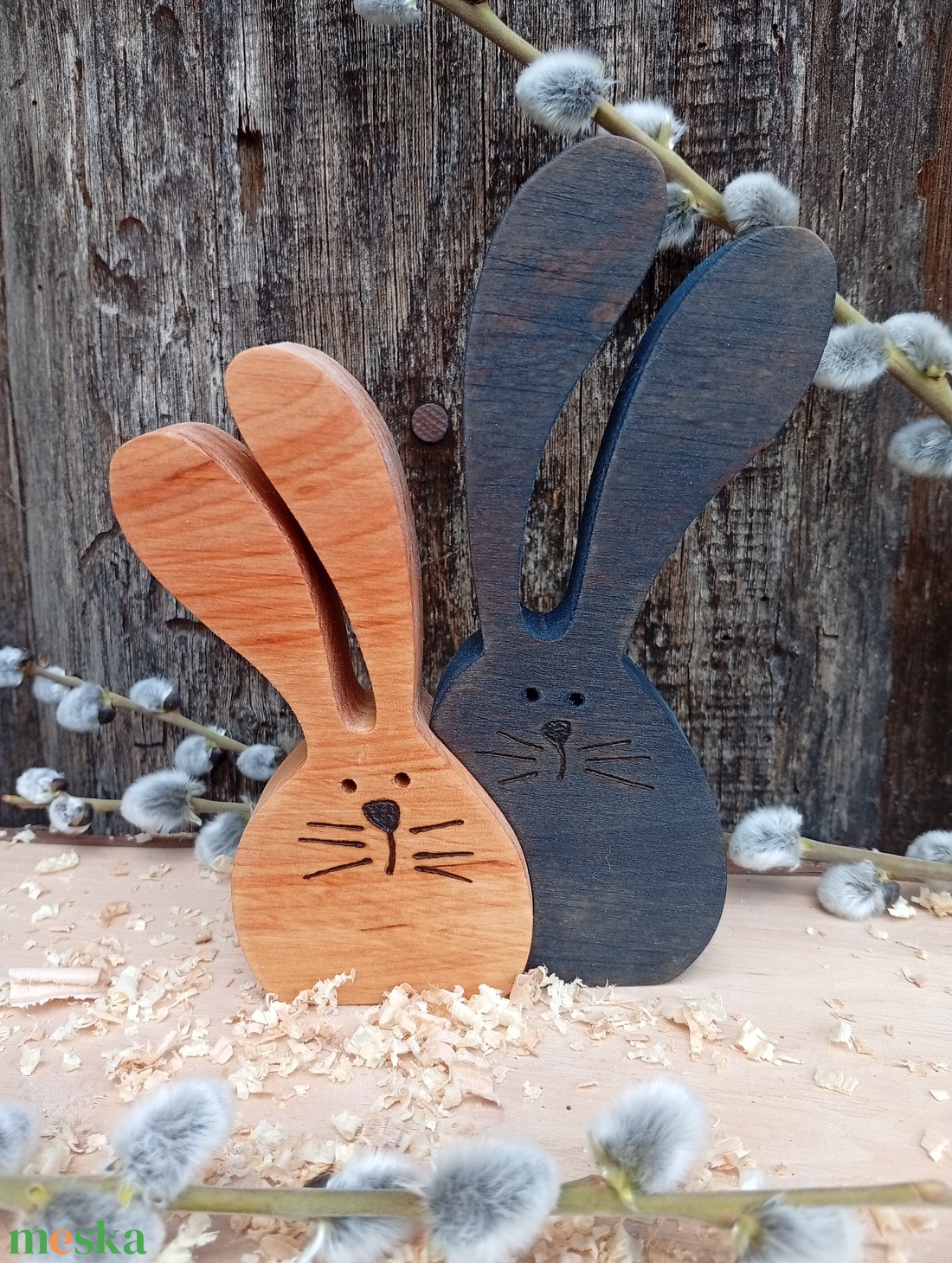 Nyúl pár - otthon & életmód - dekoráció - dekoratív figurák és szobrok - Meska.hu