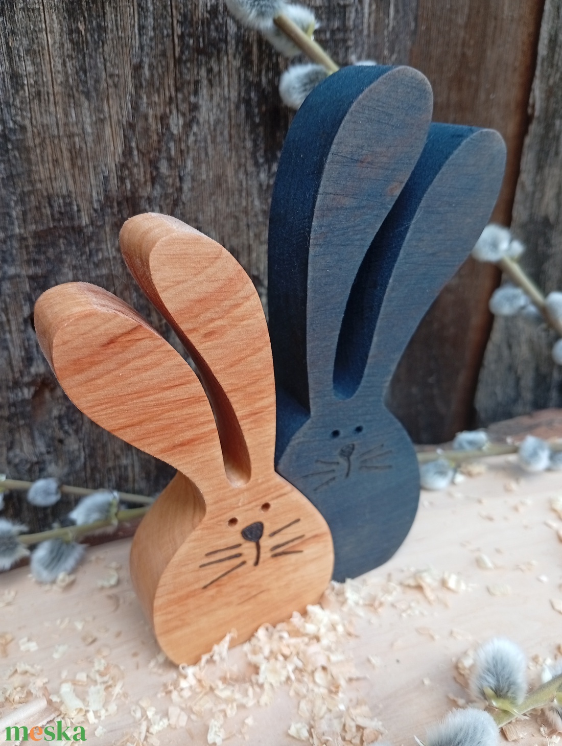 Nyúl pár - otthon & életmód - dekoráció - dekoratív figurák és szobrok - Meska.hu