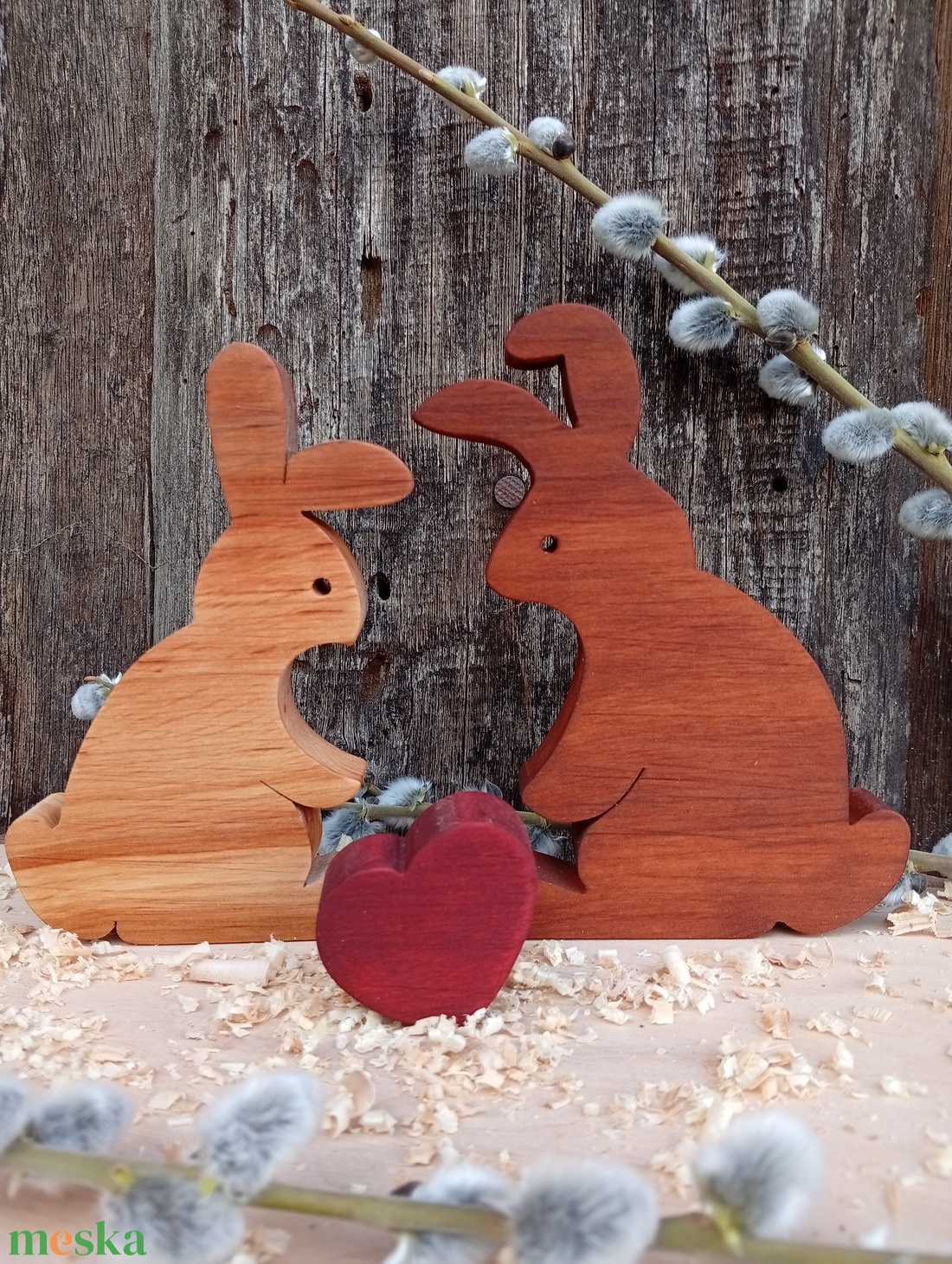 Szerelmes nyuszik - otthon & életmód - dekoráció - dekoratív figurák és szobrok - Meska.hu