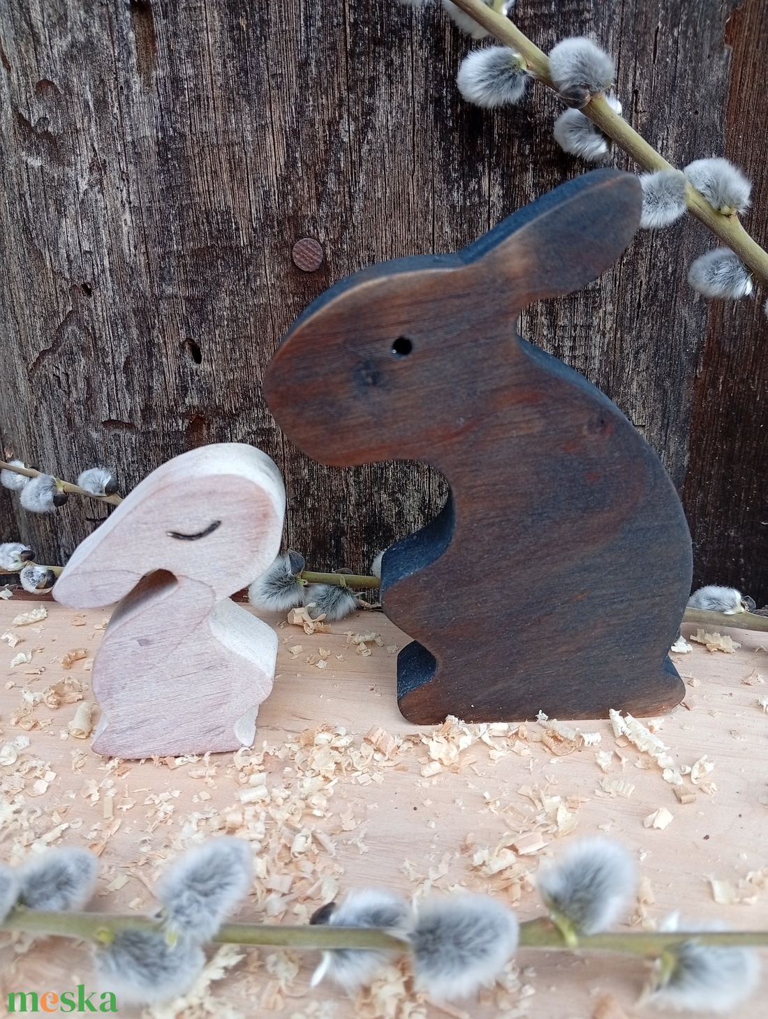 Nyuszi gyermekével - otthon & életmód - dekoráció - dekoratív figurák és szobrok - Meska.hu