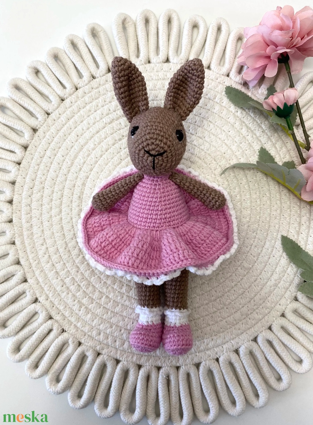 Horgolt nyuszi - játék & sport - plüssállat & játékfigura - nyuszi - Meska.hu