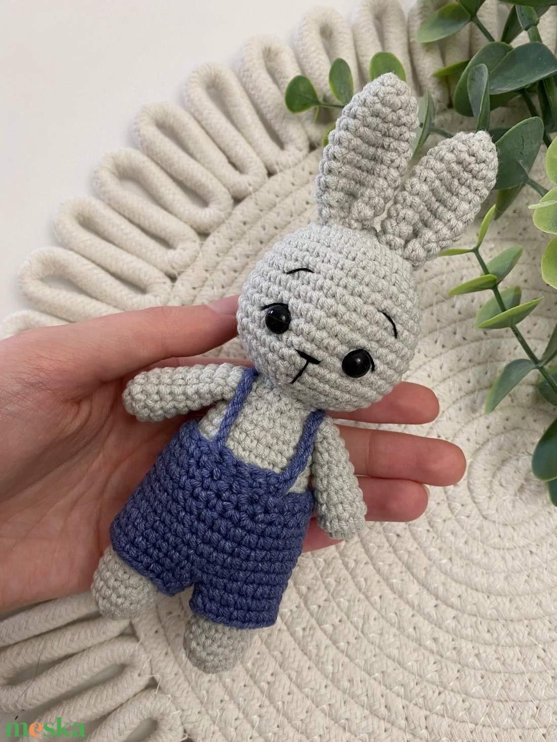 Horgolt nyuszi - játék & sport - plüssállat & játékfigura - nyuszi - Meska.hu