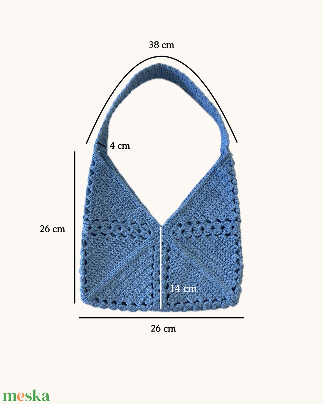 Horgolt szatyor/táska - táska & tok - kézitáska & válltáska - válltáska - Meska.hu