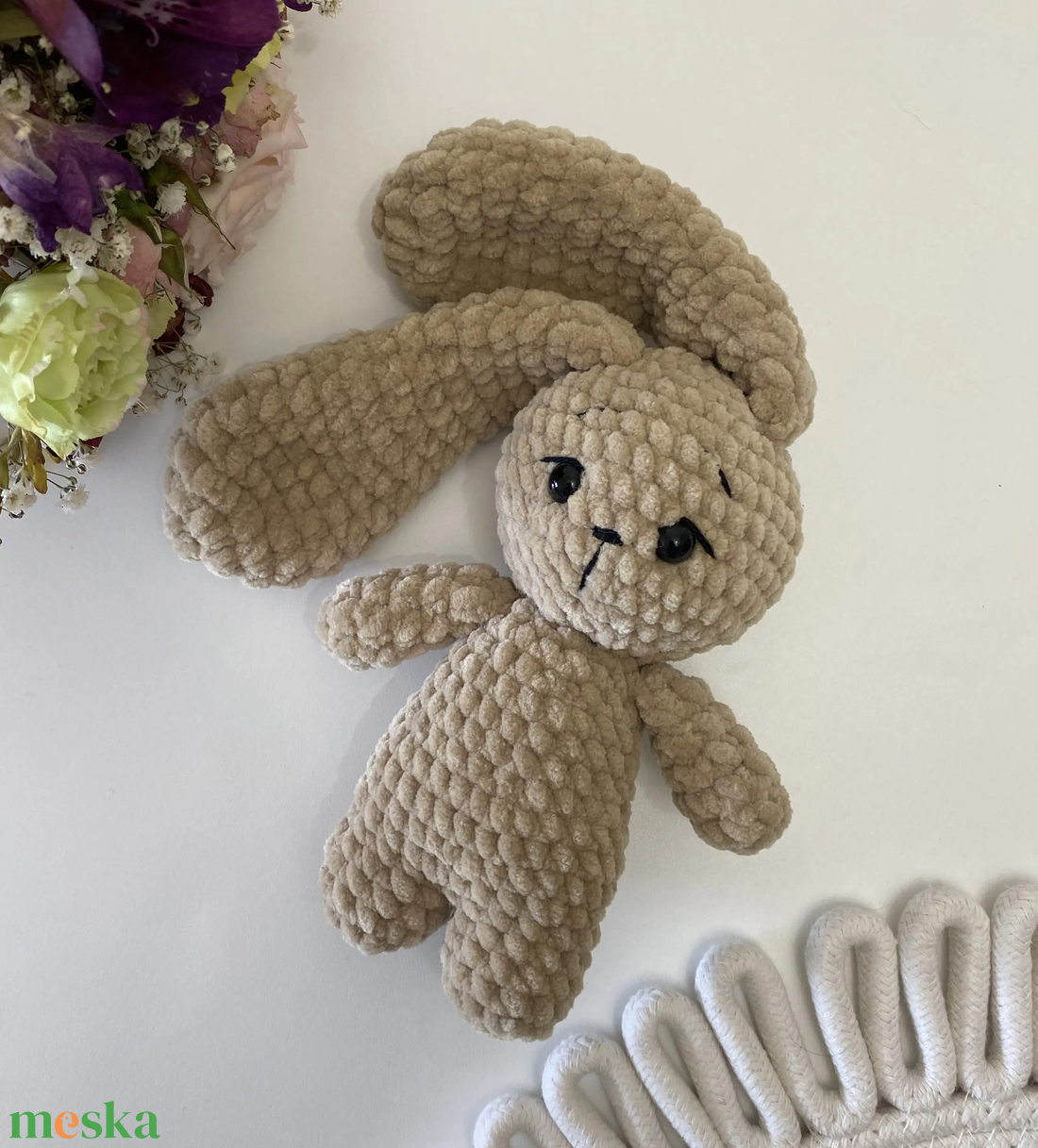 Horgolt nyuszi - játék & sport - plüssállat & játékfigura - nyuszi - Meska.hu