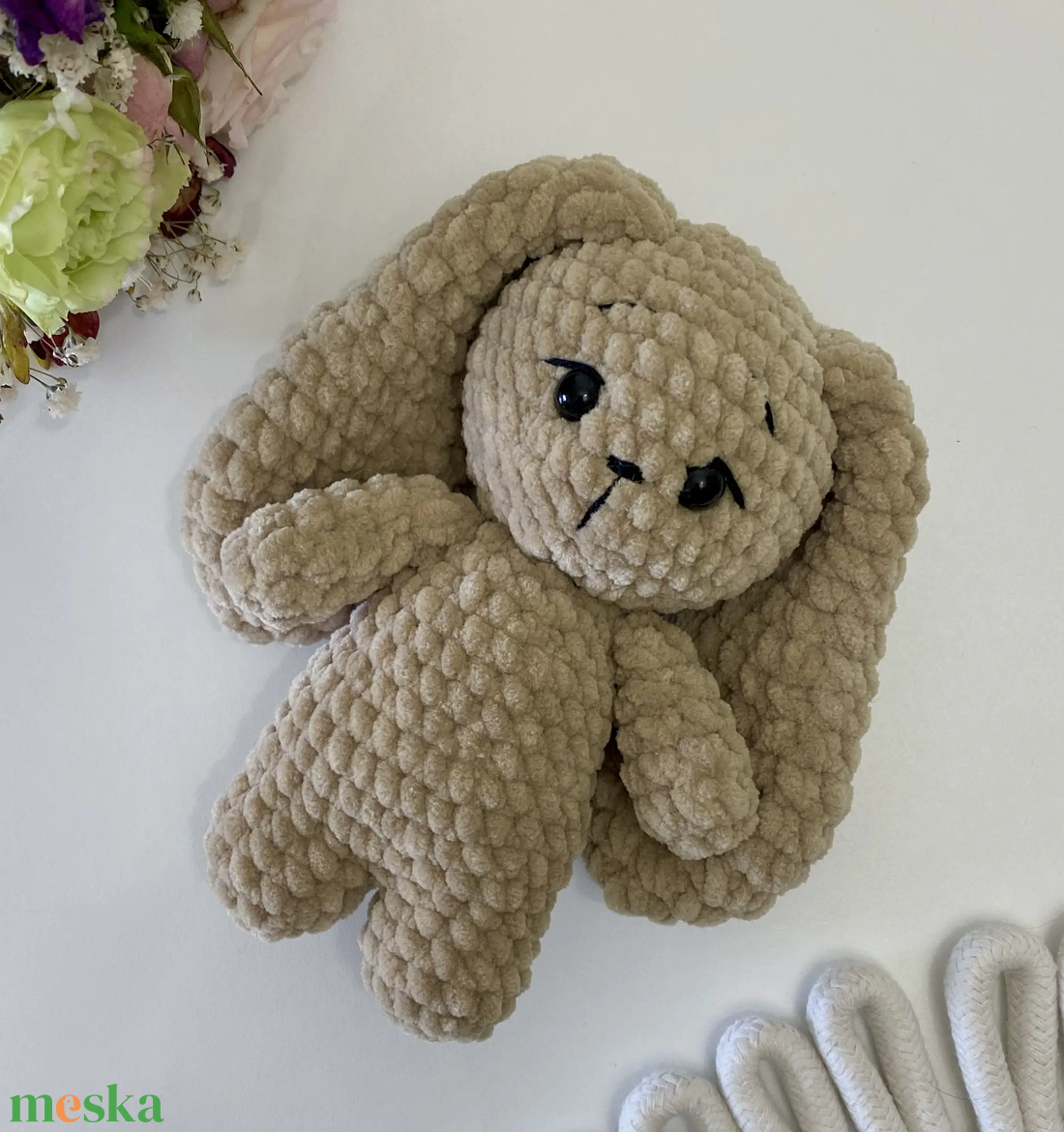 Horgolt nyuszi - játék & sport - plüssállat & játékfigura - nyuszi - Meska.hu