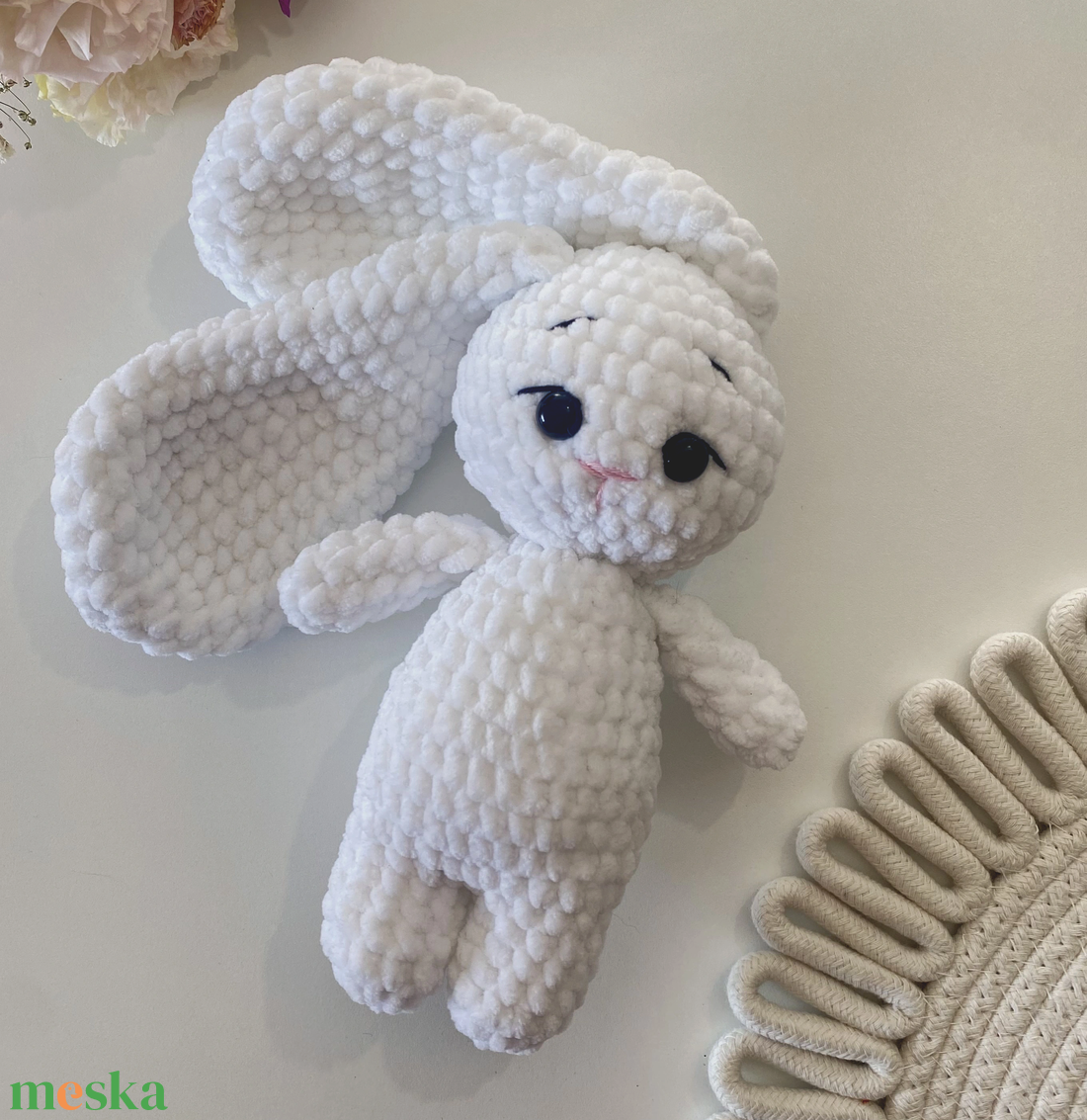 Horgolt nyuszi - játék & sport - plüssállat & játékfigura - nyuszi - Meska.hu