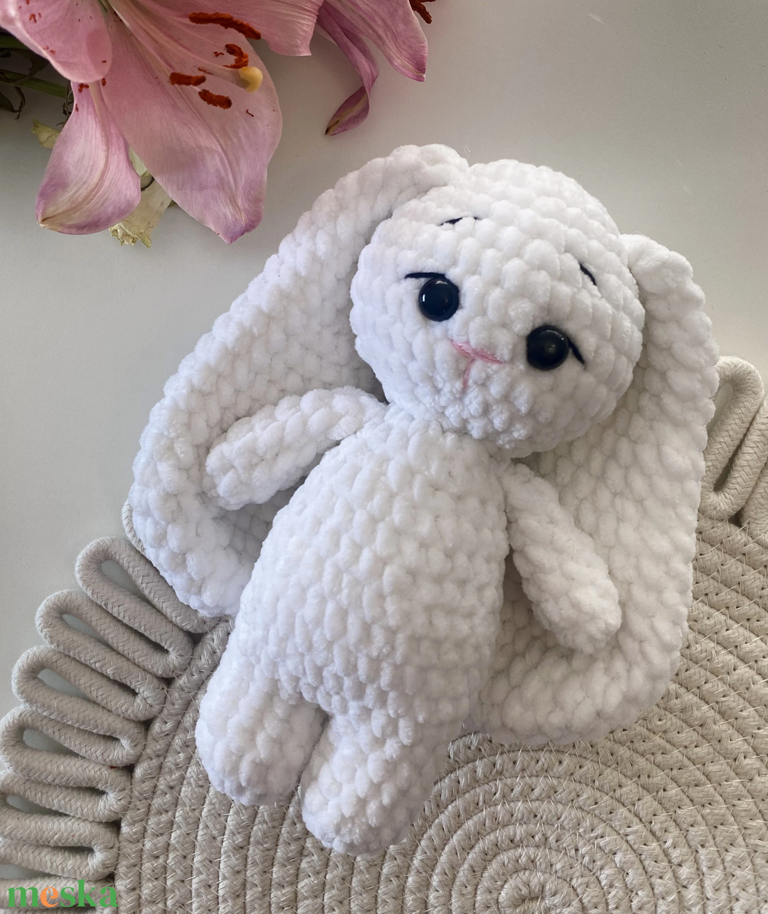 Horgolt nyuszi - játék & sport - plüssállat & játékfigura - nyuszi - Meska.hu