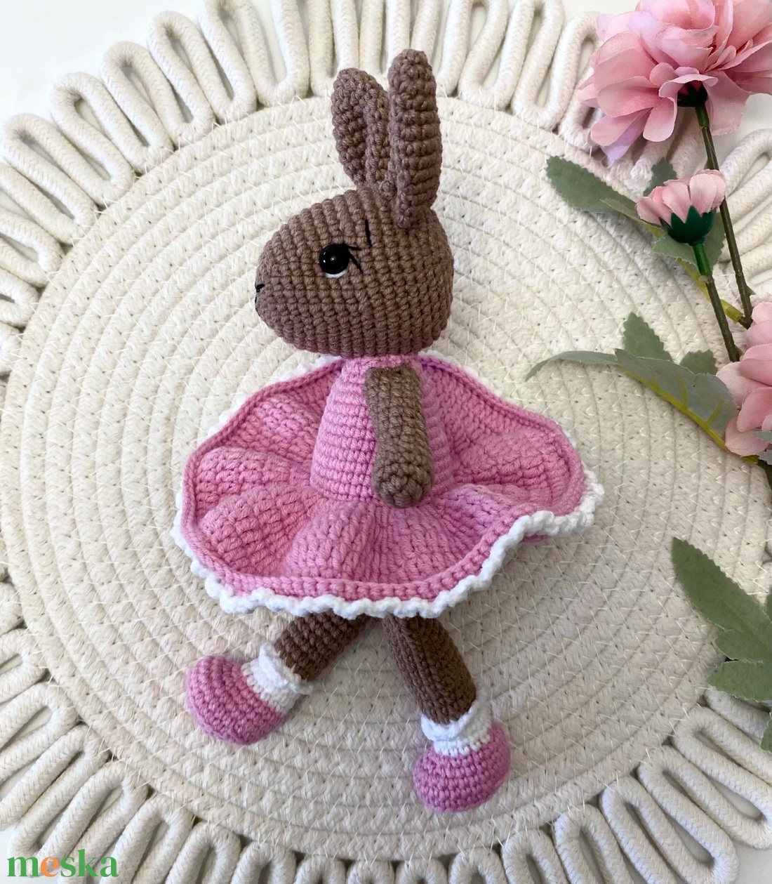 Horgolt nyuszi - játék & sport - plüssállat & játékfigura - nyuszi - Meska.hu