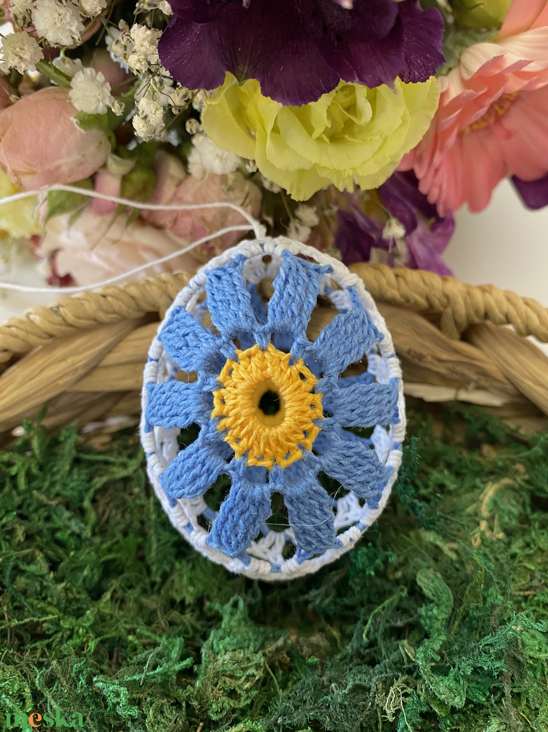 Horgolt húsvéti tojások - ünnepi díszek, dekorációk - húsvéti díszek és dekorációk - húsvéti tojás, hímestojás - Meska.hu